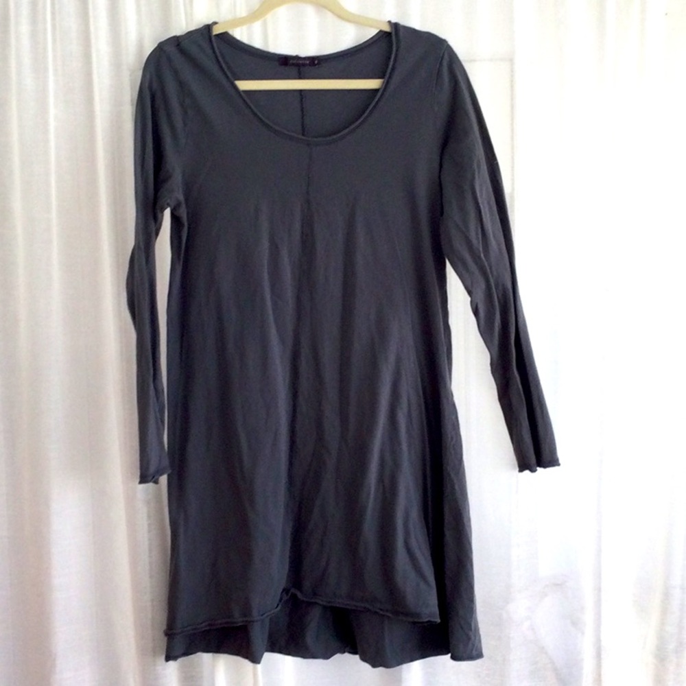 Jazzy gray cotton A-line tunic size M